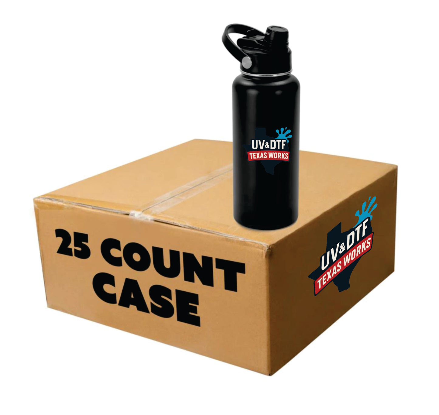 Powder-Coated 32oz Hydro Water Bottle – Vacuum-Insulated & UV DTF Ready