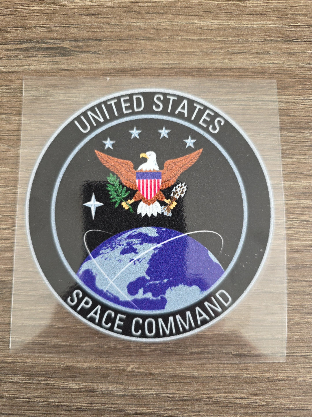 US Space Command – 4x4 UV DTF Decal with Varnish Seal