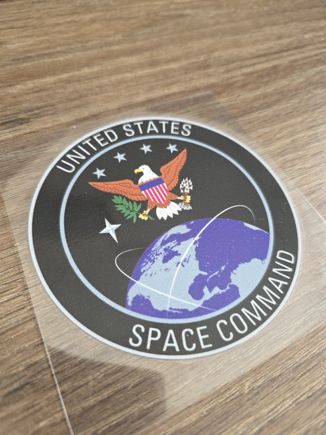 US Space Command – 4x4 UV DTF Decal with Varnish Seal
