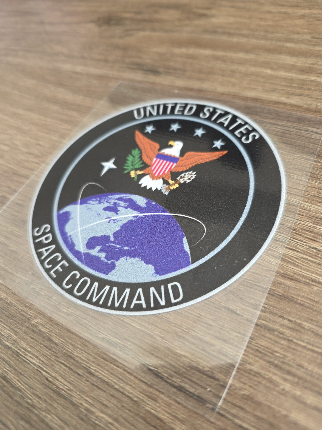 US Space Command – 4x4 UV DTF Decal with Varnish Seal