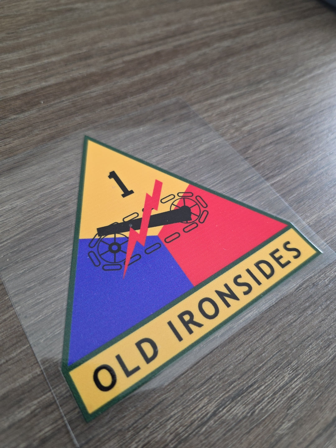 1st Armored Division “Old Ironsides” – 4x4 UV DTF Decal