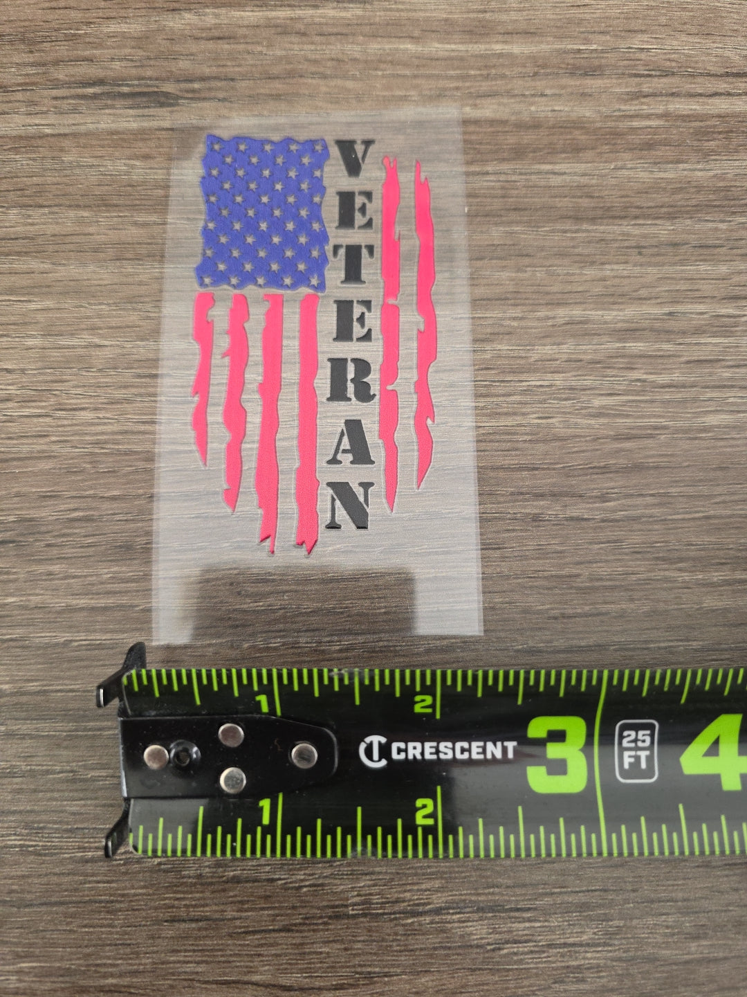 US Veteran Torn Flag – 3.5x2.5 UV DTF Decal