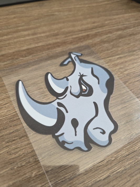 El Paso Rhinos Mascot Decal – Rhino Head Logo | UV DTF Transfer