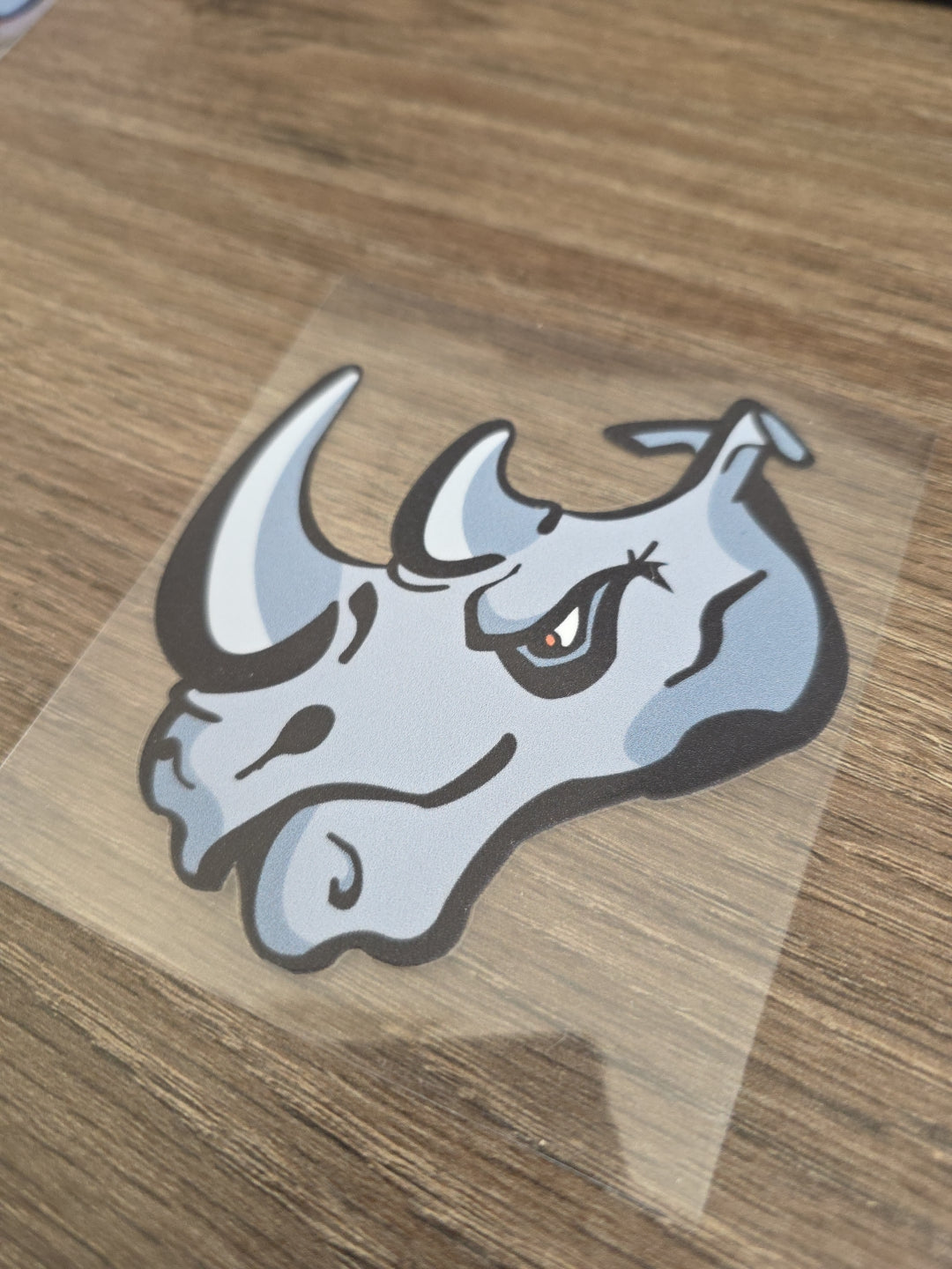 El Paso Rhinos Mascot Decal – Rhino Head Logo | UV DTF Transfer