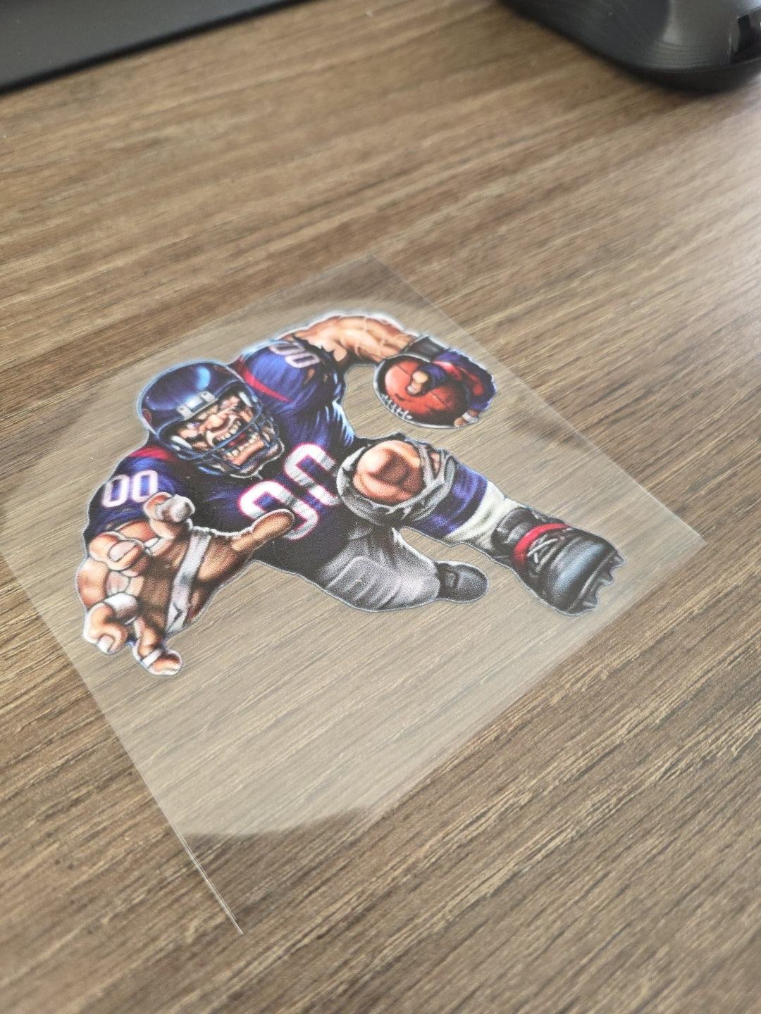 Running Football Player – 4x4 UV DTF Sports Decal