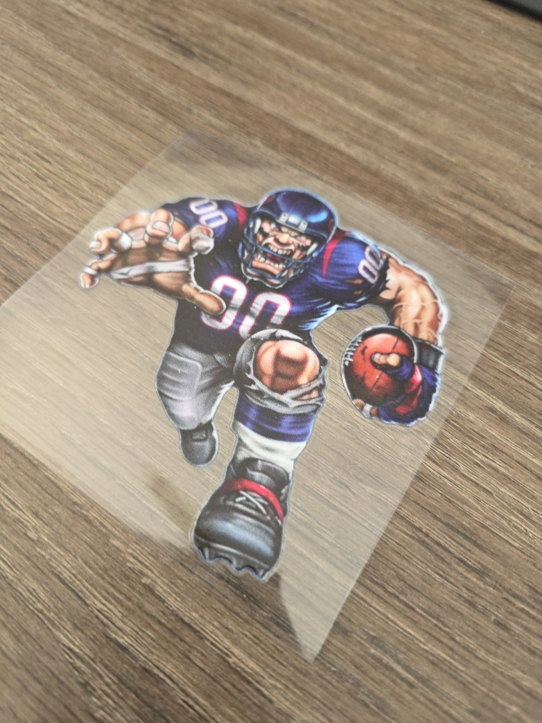 Running Football Player – 4x4 UV DTF Sports Decal