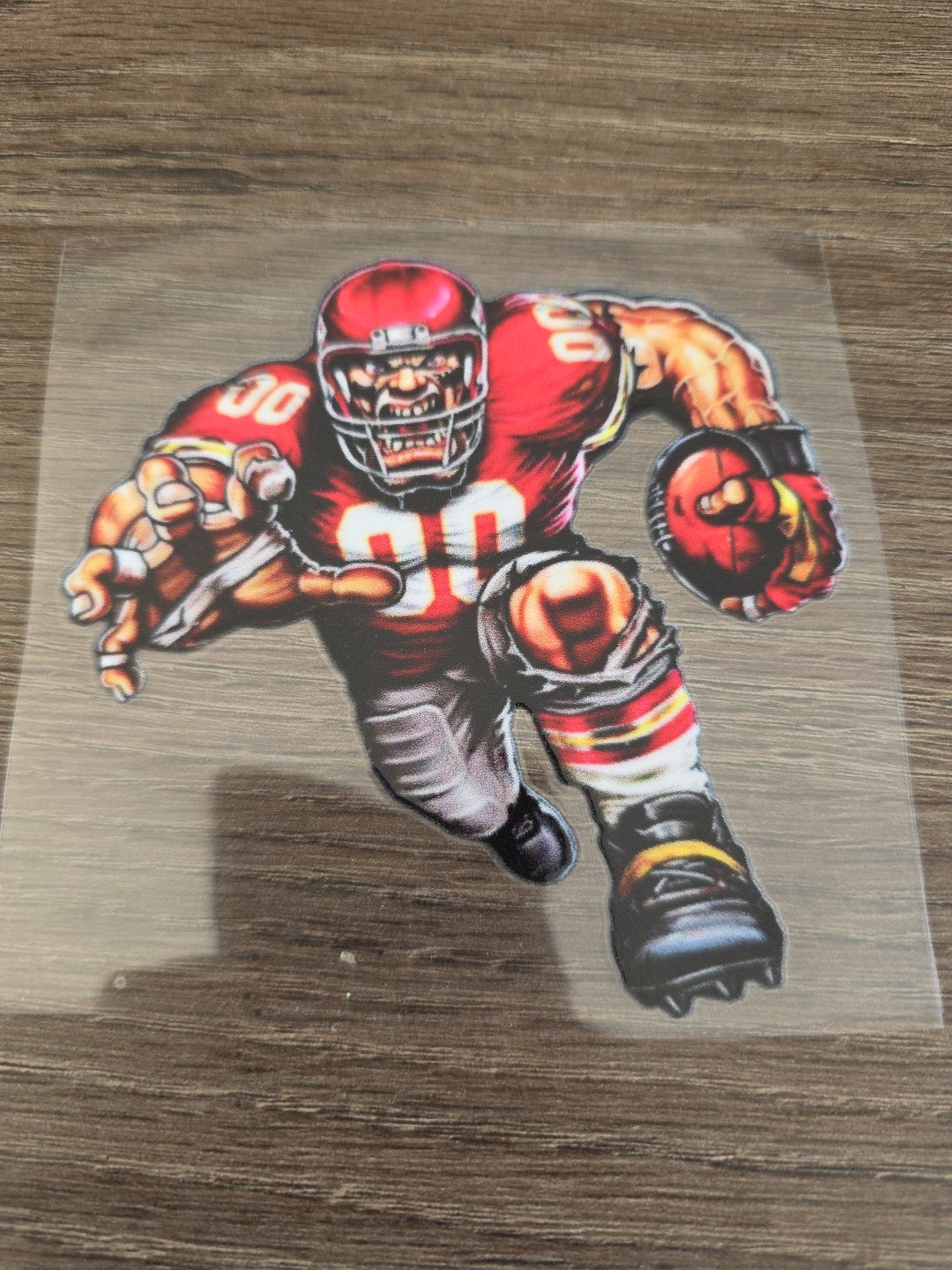 Running Football Player – 4x4 UV DTF Sports Decal