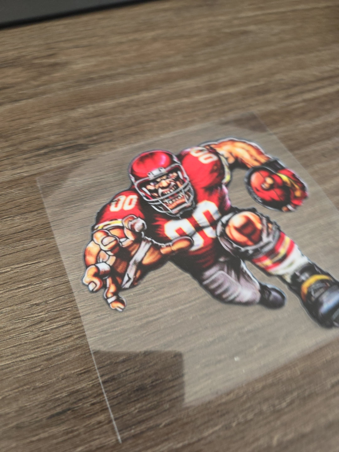 Running Football Player – 4x4 UV DTF Sports Decal