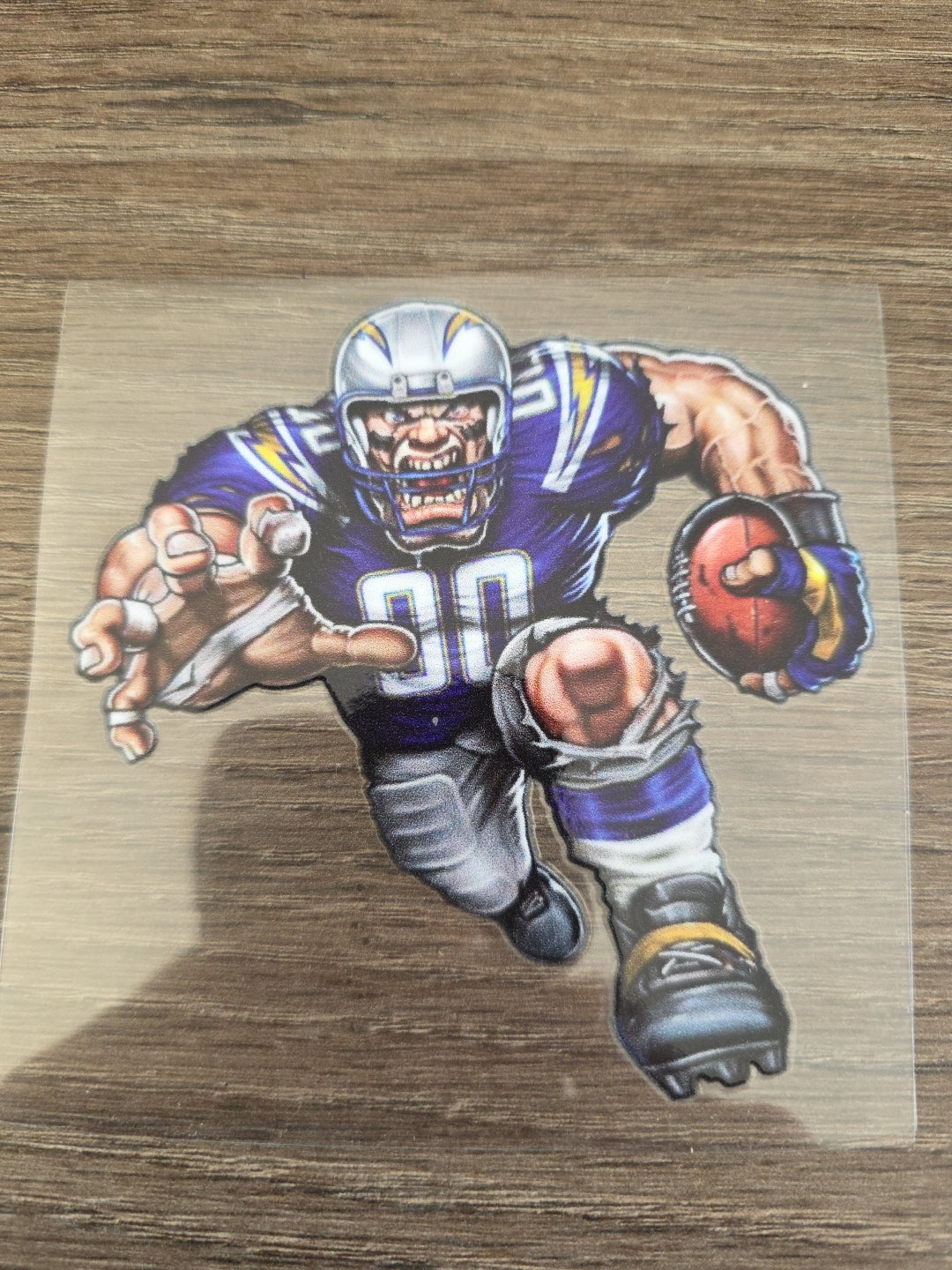 Running Football Player – 4x4 UV DTF Sports Decal