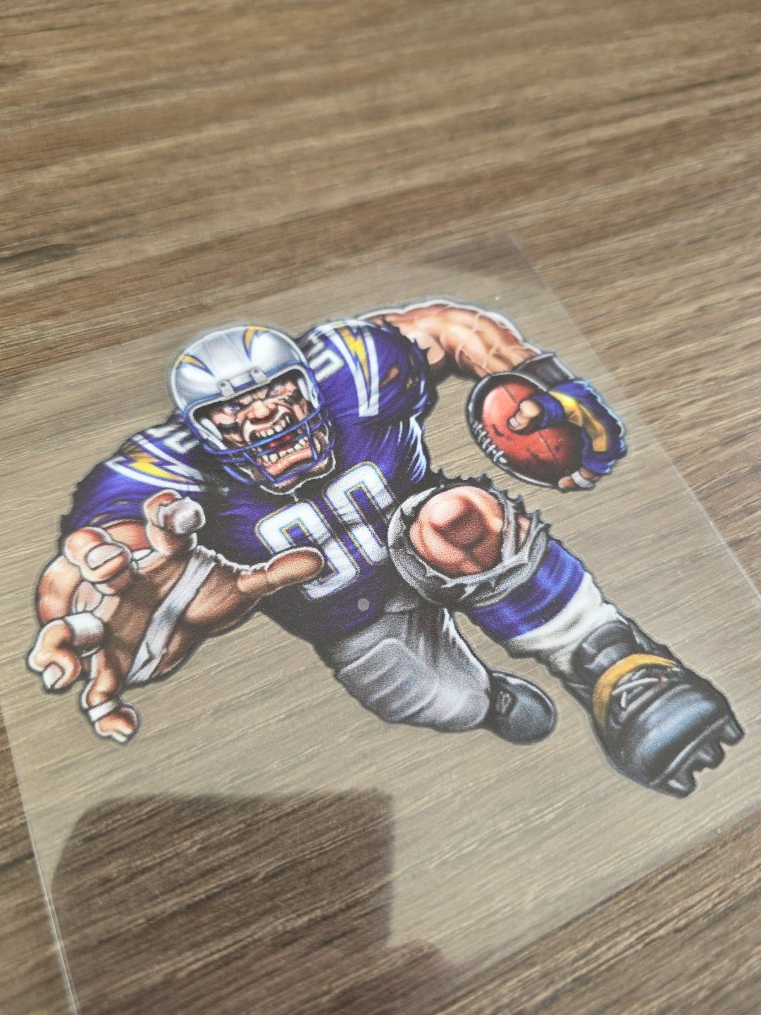 Running Football Player – 4x4 UV DTF Sports Decal