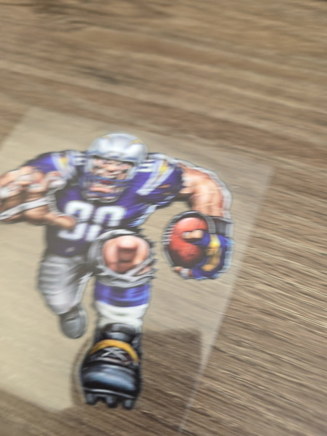 Running Football Player – 4x4 UV DTF Sports Decal