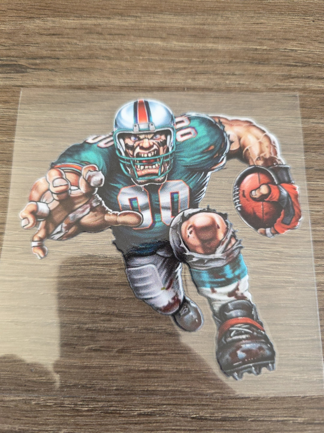 Running Football Player – 4x4 UV DTF Sports Decal
