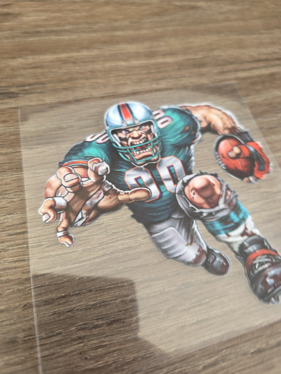 Running Football Player – 4x4 UV DTF Sports Decal