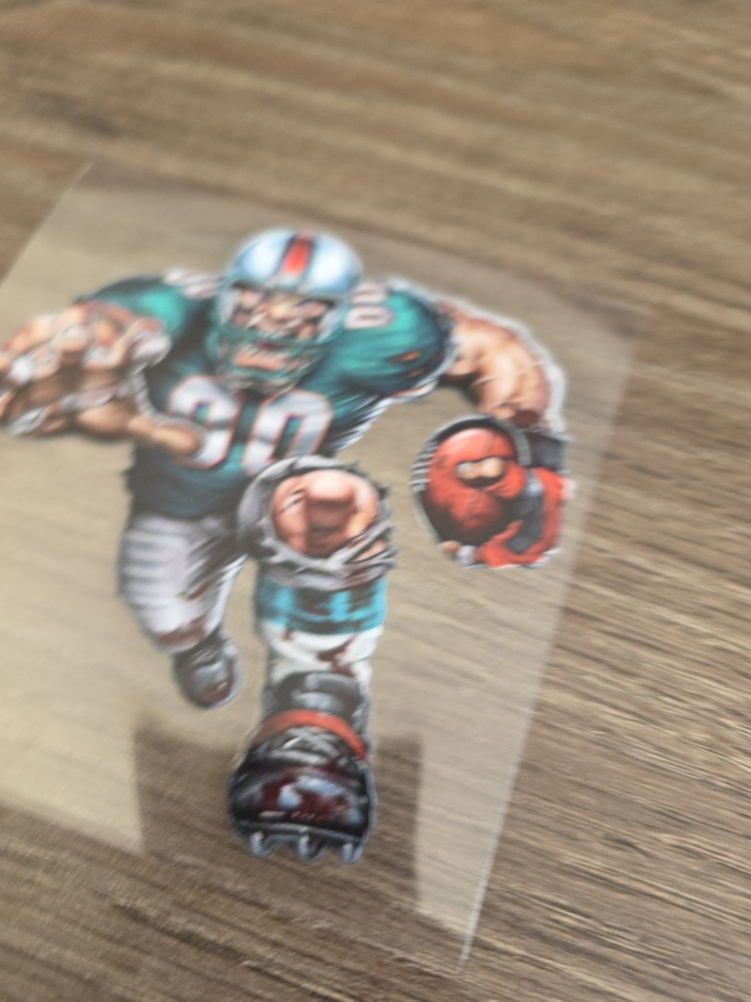 Running Football Player – 4x4 UV DTF Sports Decal