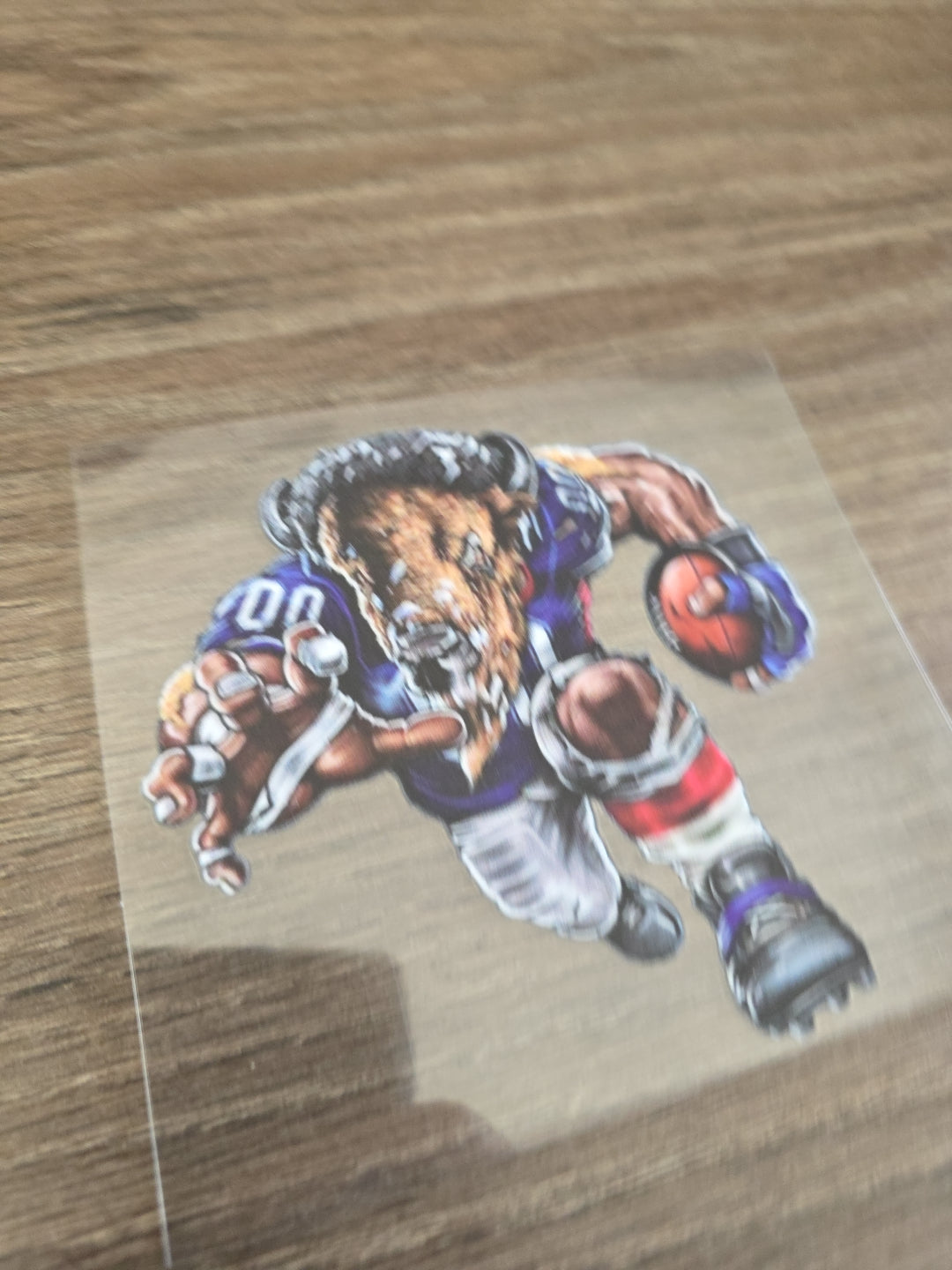 Running Football Player – 4x4 UV DTF Sports Decal