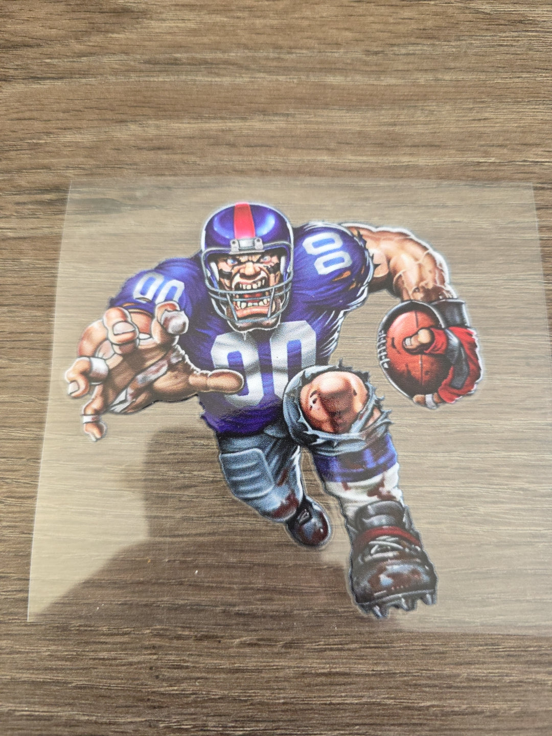 Running Football Player – 4x4 UV DTF Sports Decal