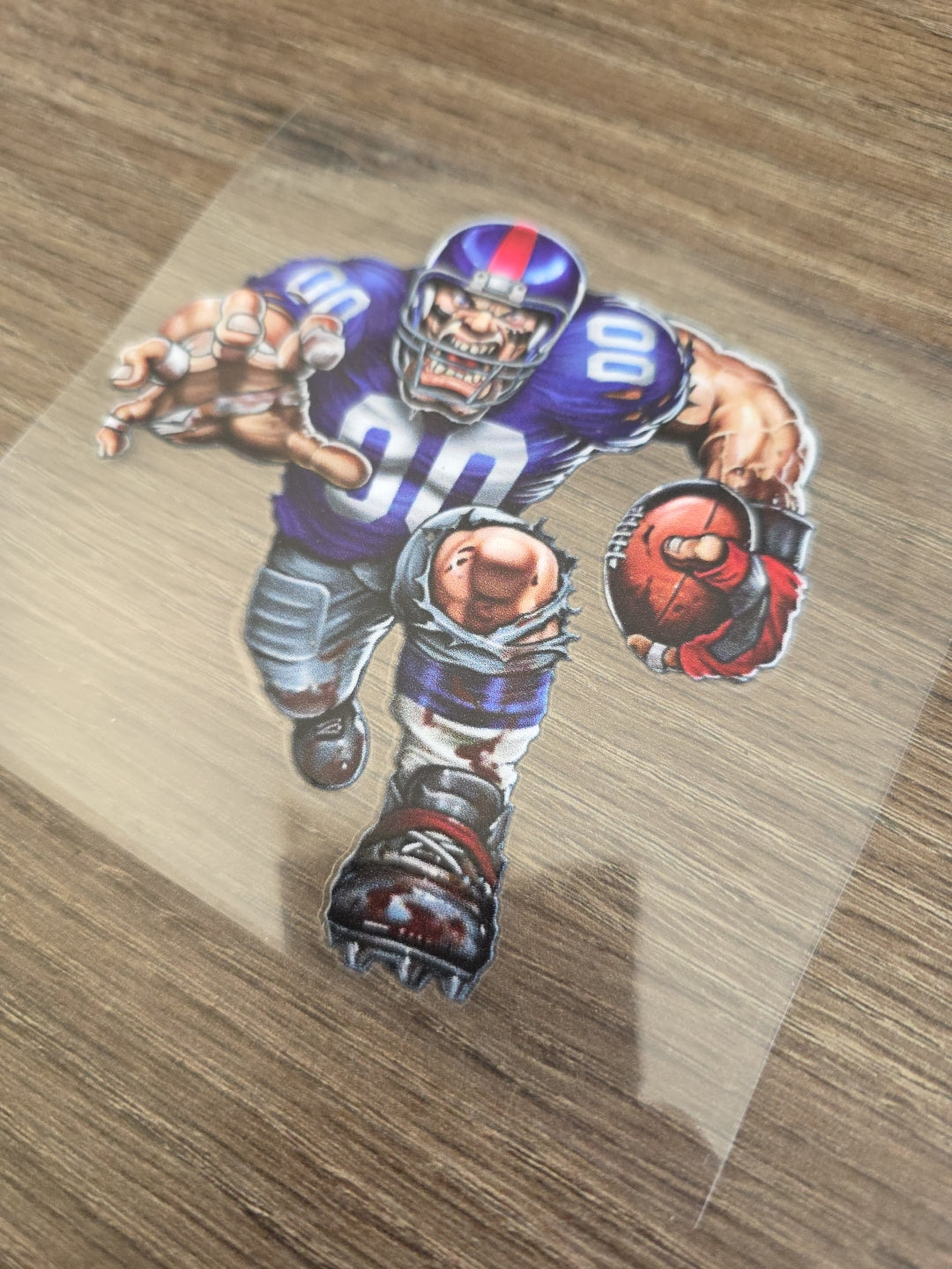 Running Football Player – 4x4 UV DTF Sports Decal