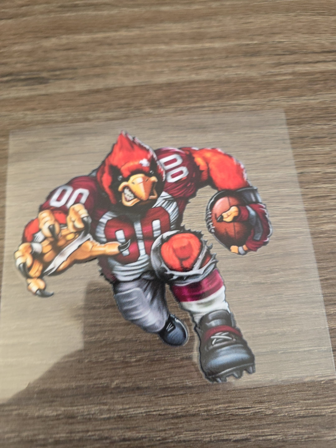 Running Football Player – 4x4 UV DTF Sports Decal