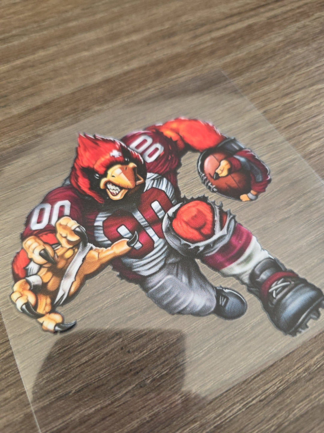 Running Football Player – 4x4 UV DTF Sports Decal
