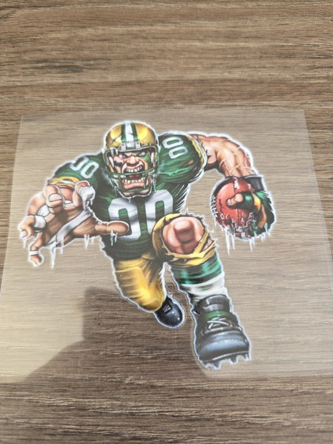 Running Football Player – 4x4 UV DTF Sports Decal