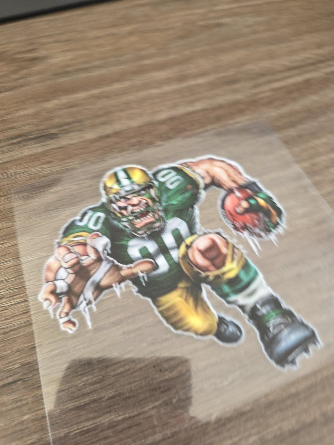Running Football Player – 4x4 UV DTF Sports Decal