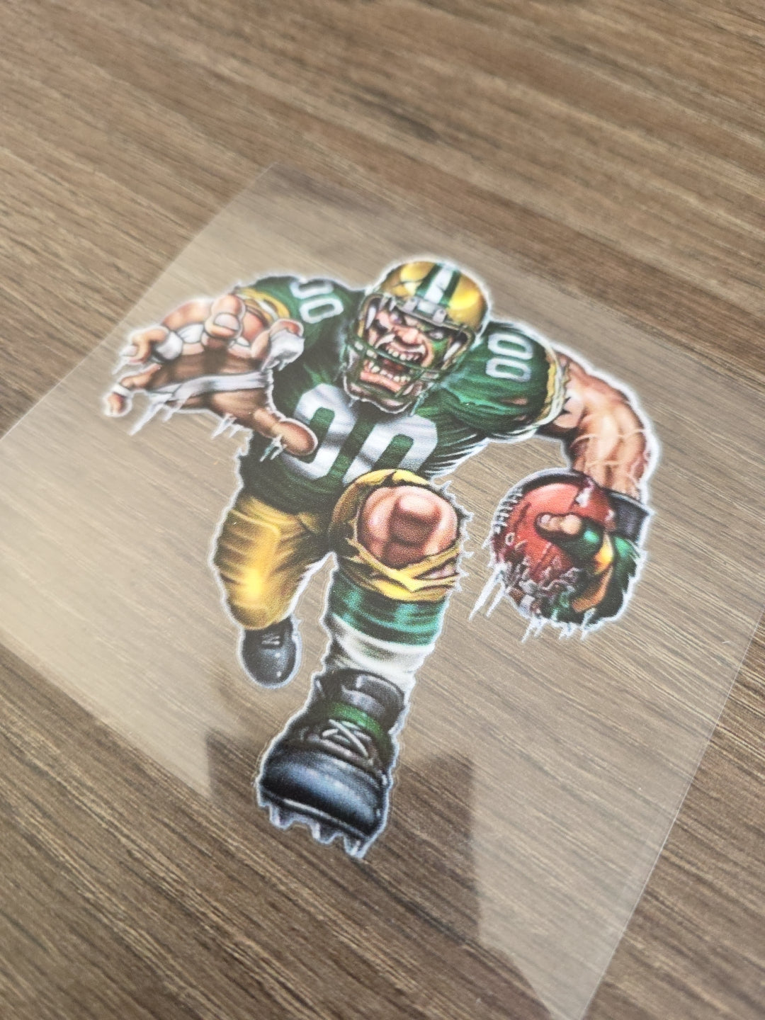 Running Football Player – 4x4 UV DTF Sports Decal