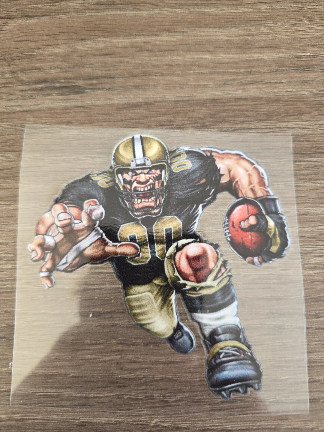Running Football Player – 4x4 UV DTF Sports Decal