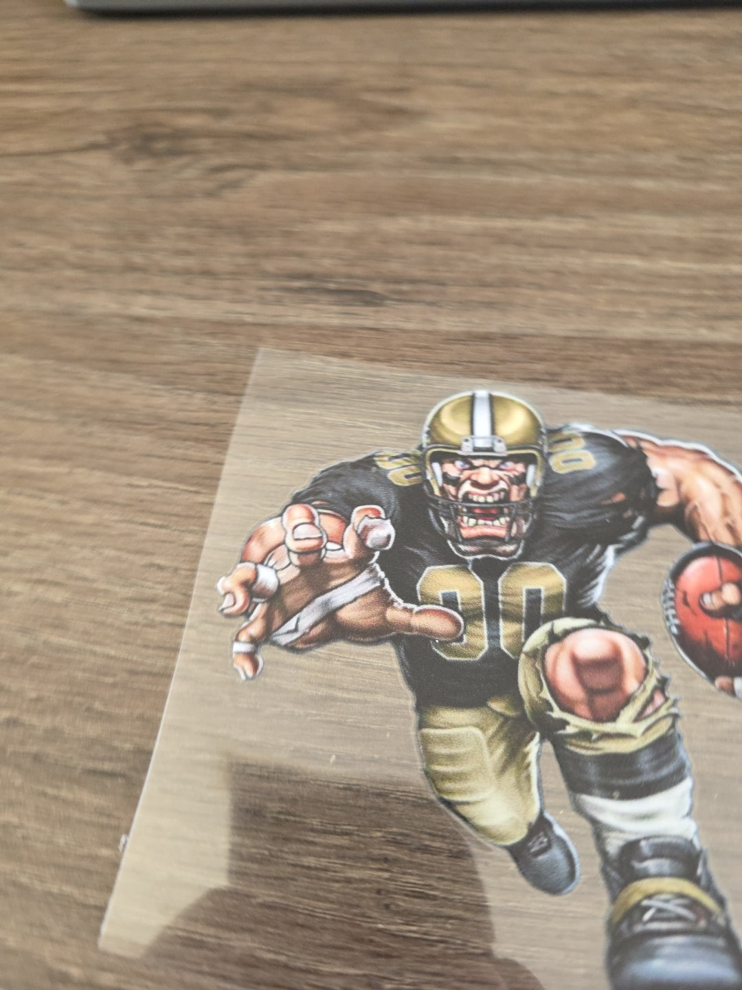Running Football Player – 4x4 UV DTF Sports Decal