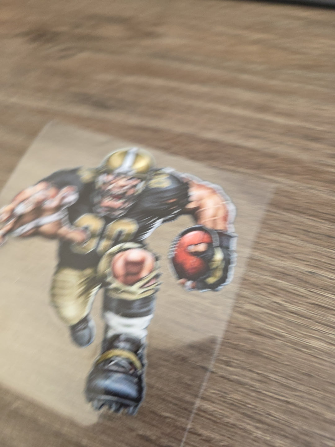 Running Football Player – 4x4 UV DTF Sports Decal