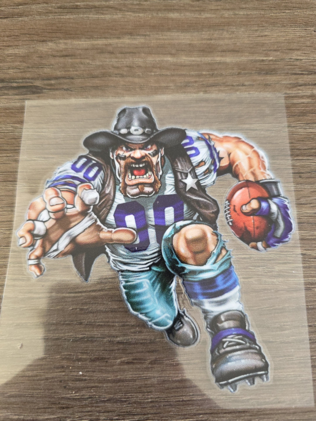 Running Football Player – 4x4 UV DTF Sports Decal