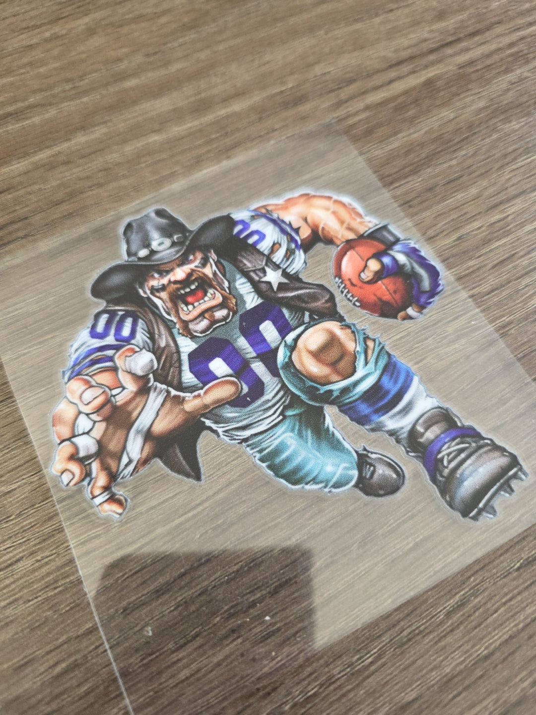 Running Football Player – 4x4 UV DTF Sports Decal