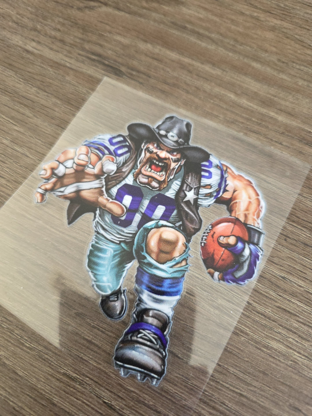 Running Football Player – 4x4 UV DTF Sports Decal