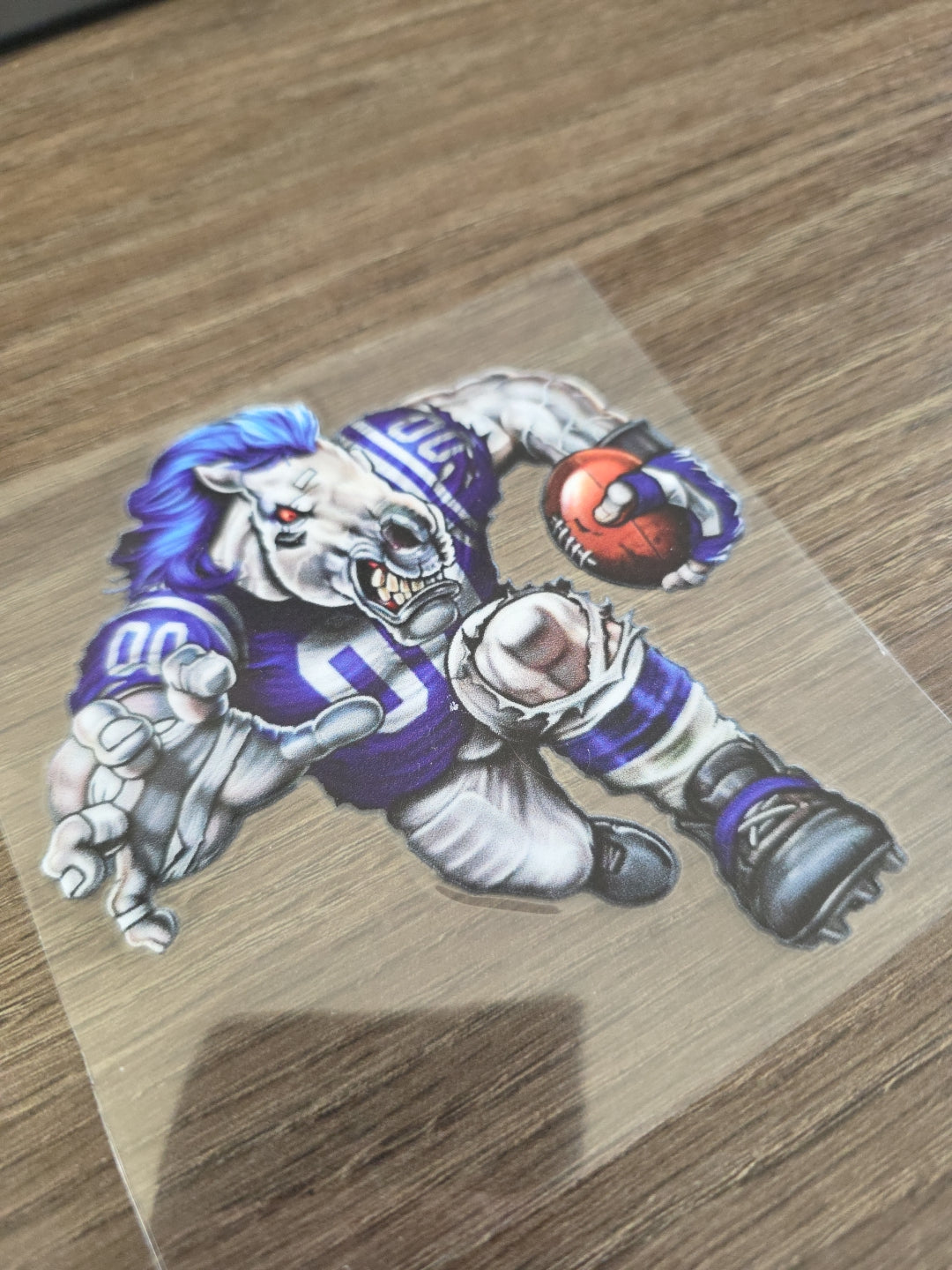 Running Football Player – 4x4 UV DTF Sports Decal