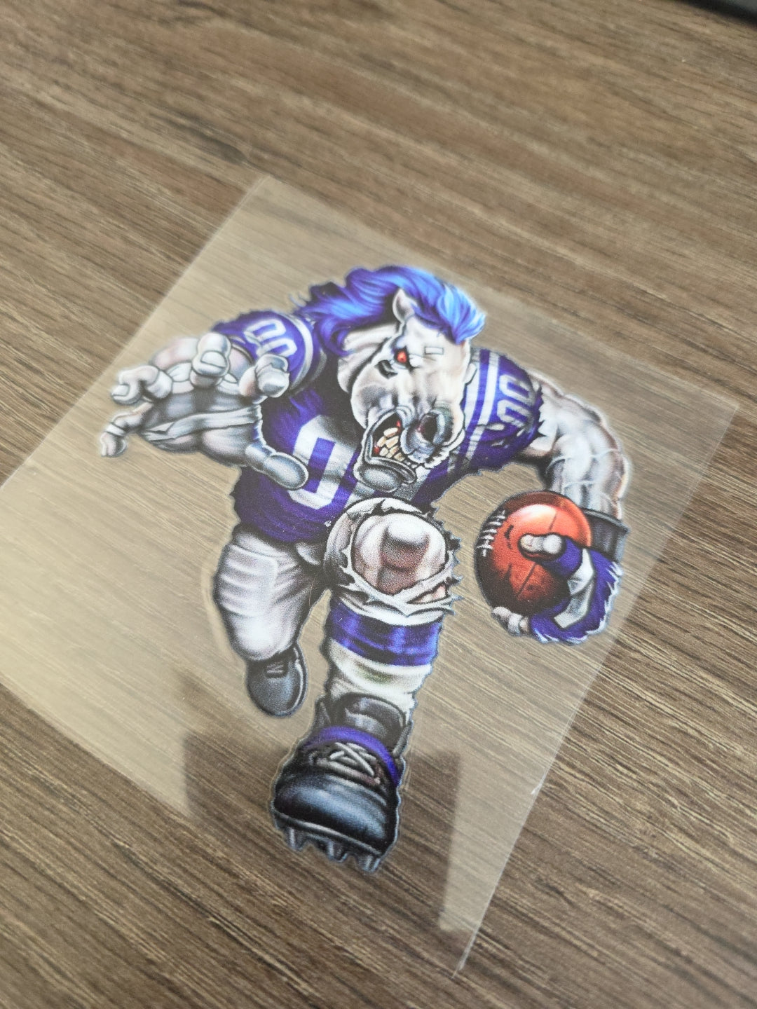Running Football Player – 4x4 UV DTF Sports Decal