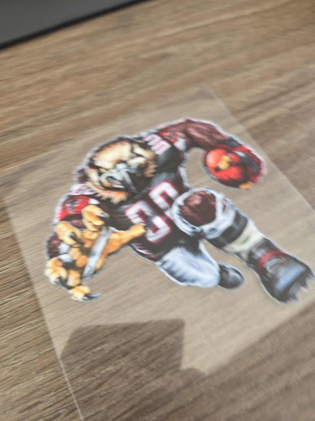 Running Football Player – 4x4 UV DTF Sports Decal