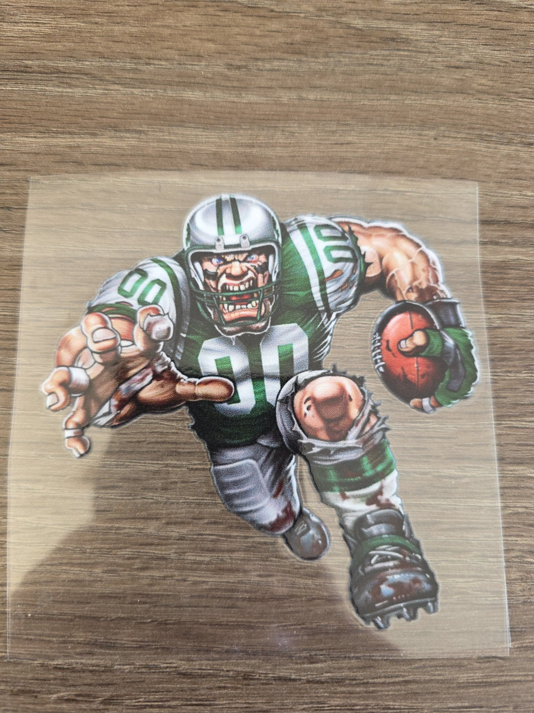 Running Football Player – 4x4 UV DTF Sports Decal