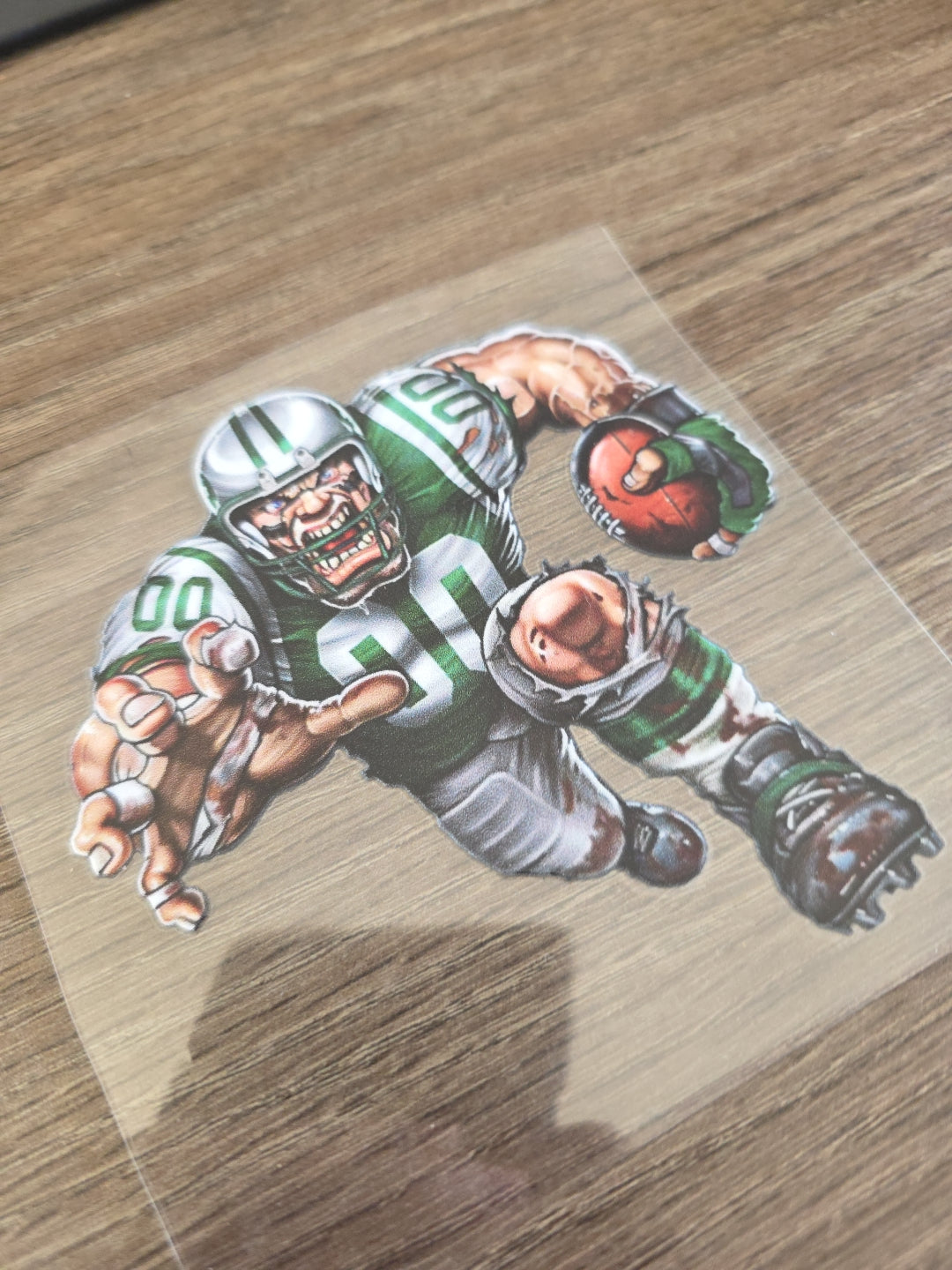 Running Football Player – 4x4 UV DTF Sports Decal