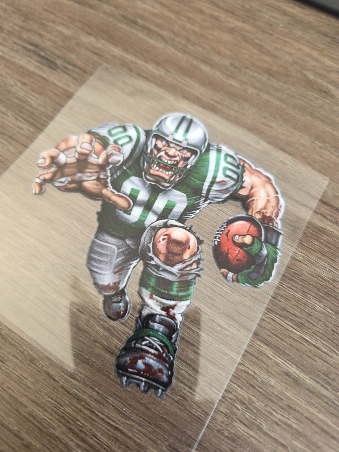 Running Football Player – 4x4 UV DTF Sports Decal