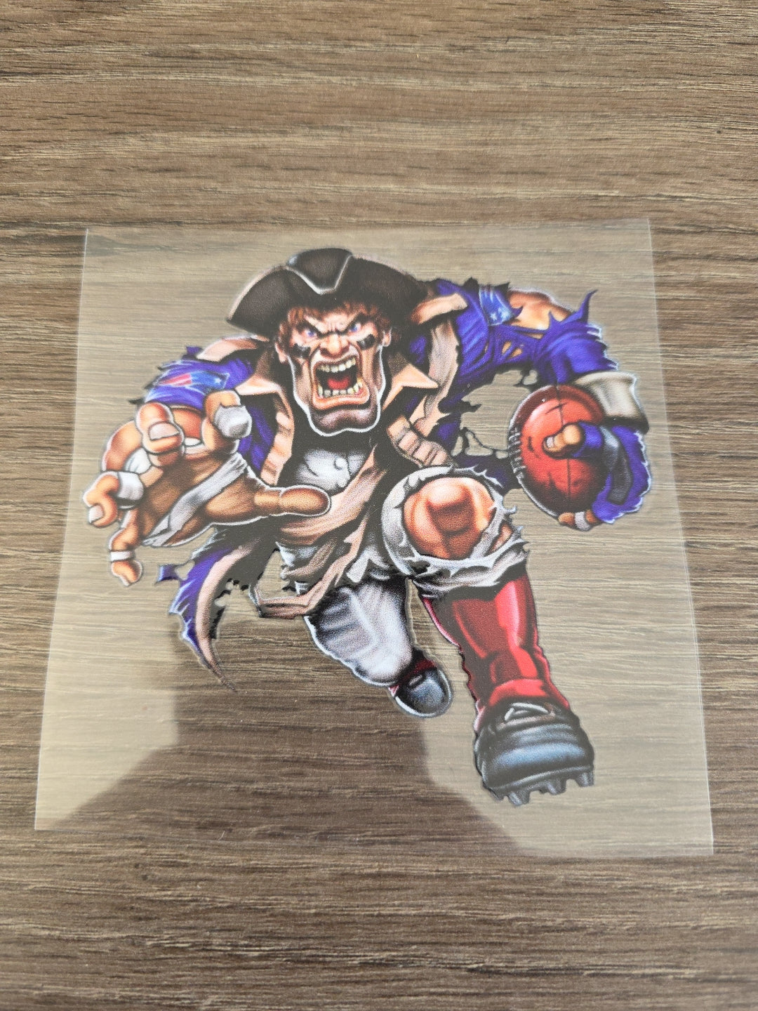 Running Football Player – 4x4 UV DTF Sports Decal
