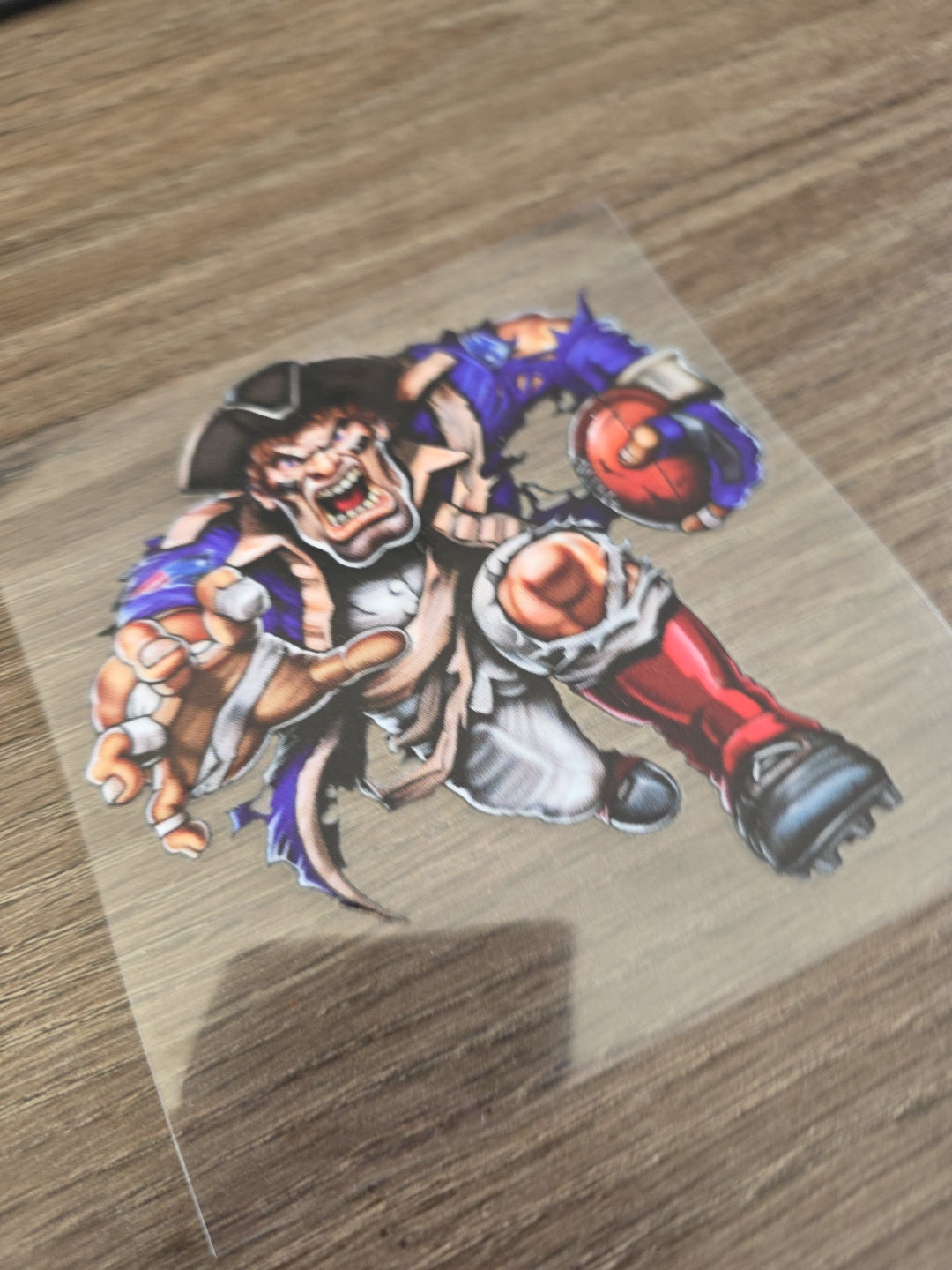 Running Football Player – 4x4 UV DTF Sports Decal