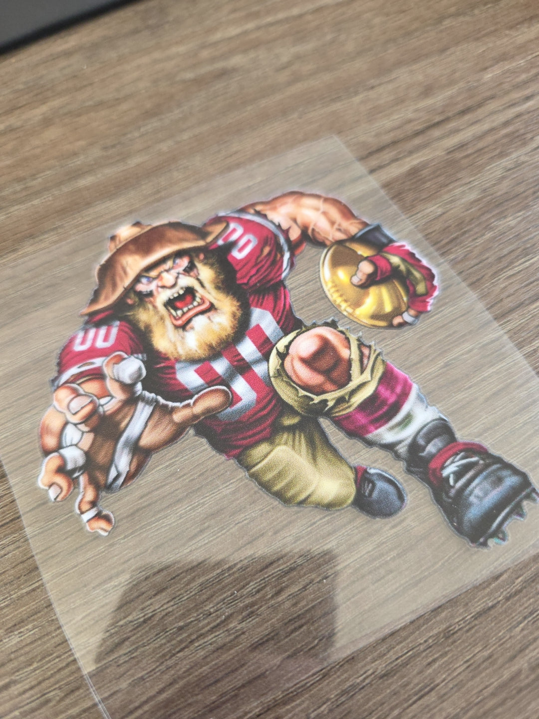 Running Football Player – 4x4 UV DTF Sports Decal