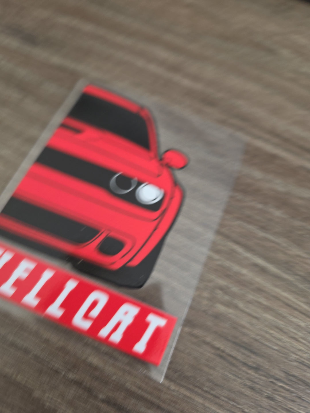 Dodge Challenger Hellcat High Quality Waterproof Raised UVDTF Window Decal 4in