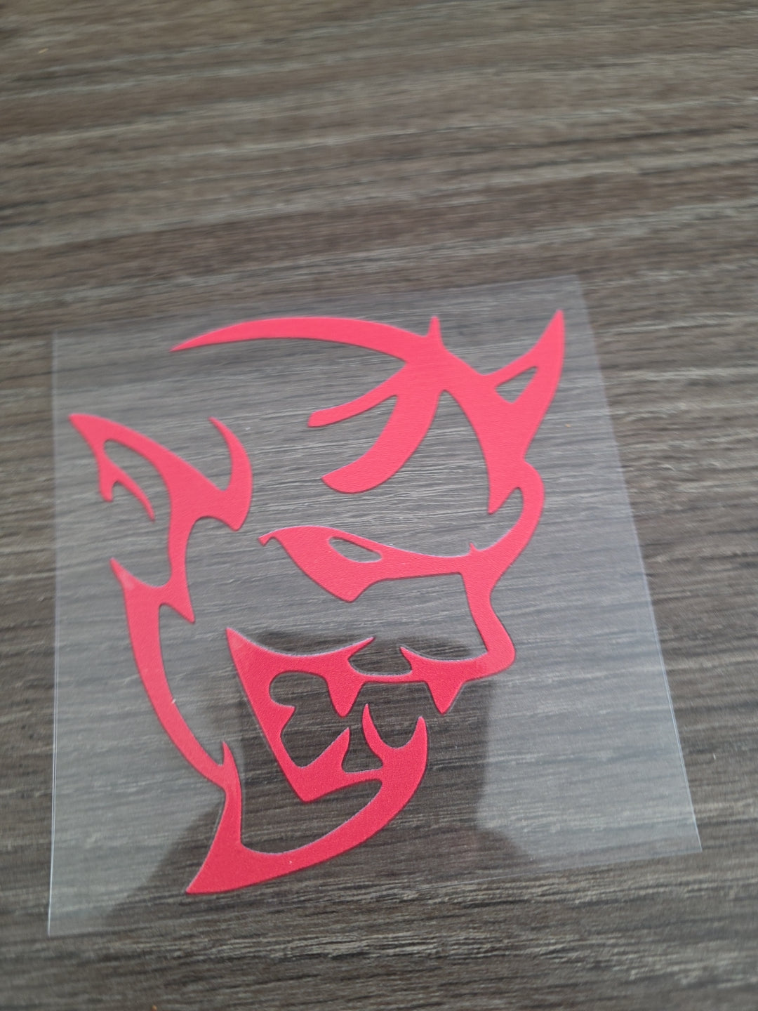 Dodge Hellcat Demon Logo High Quality Waterproof Raised UV DTF Window Decal 4in