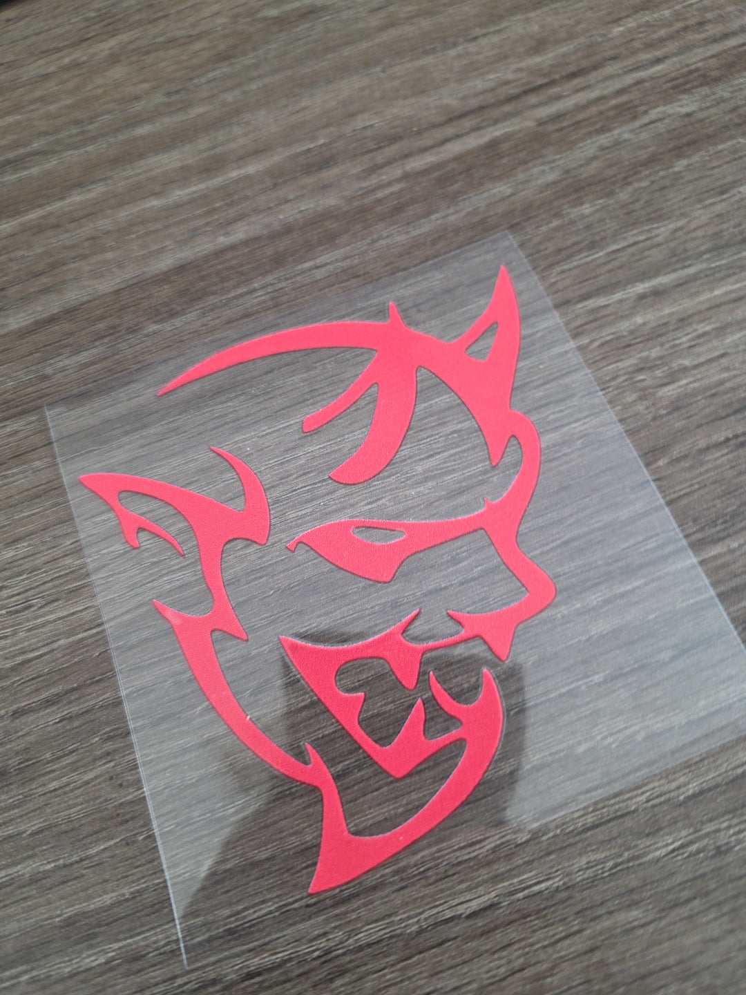Dodge Hellcat Demon Logo High Quality Waterproof Raised UV DTF Window Decal 4in
