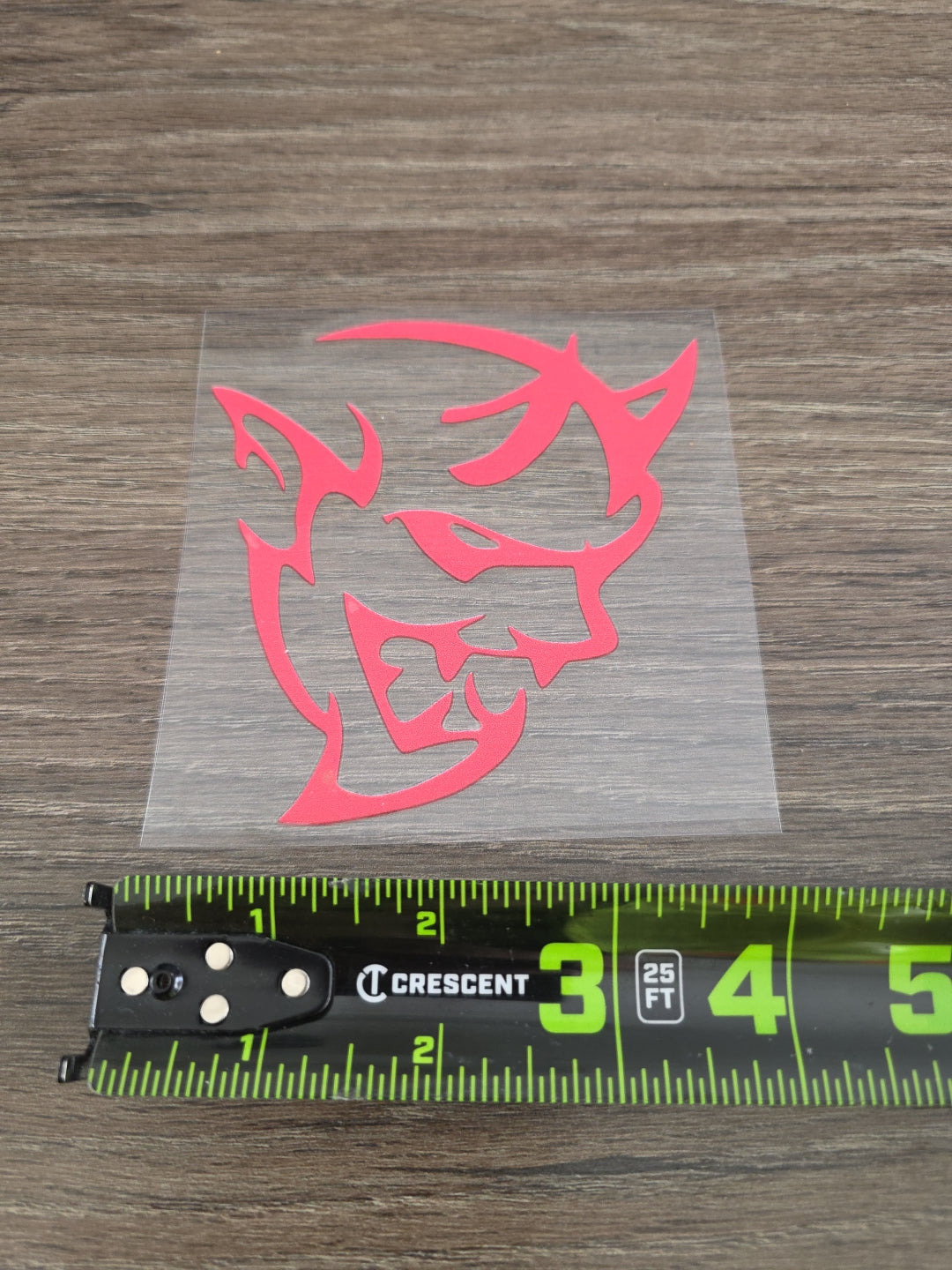 Dodge Hellcat Demon Logo High Quality Waterproof Raised UV DTF Window Decal 4in