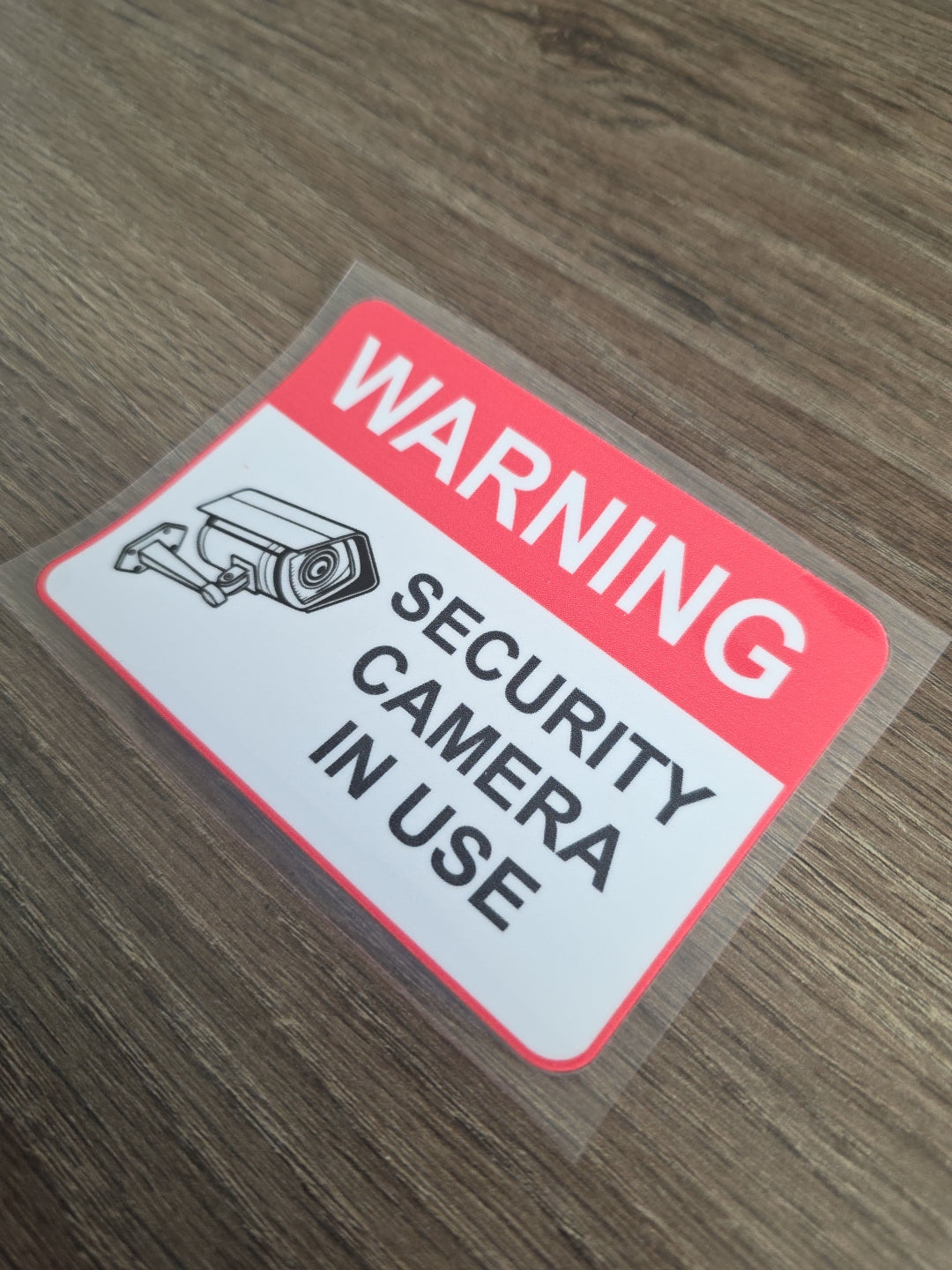 4x Security Video Surveillance – 4.23 x 3 UV DTF Warning Decals (4 Pack)