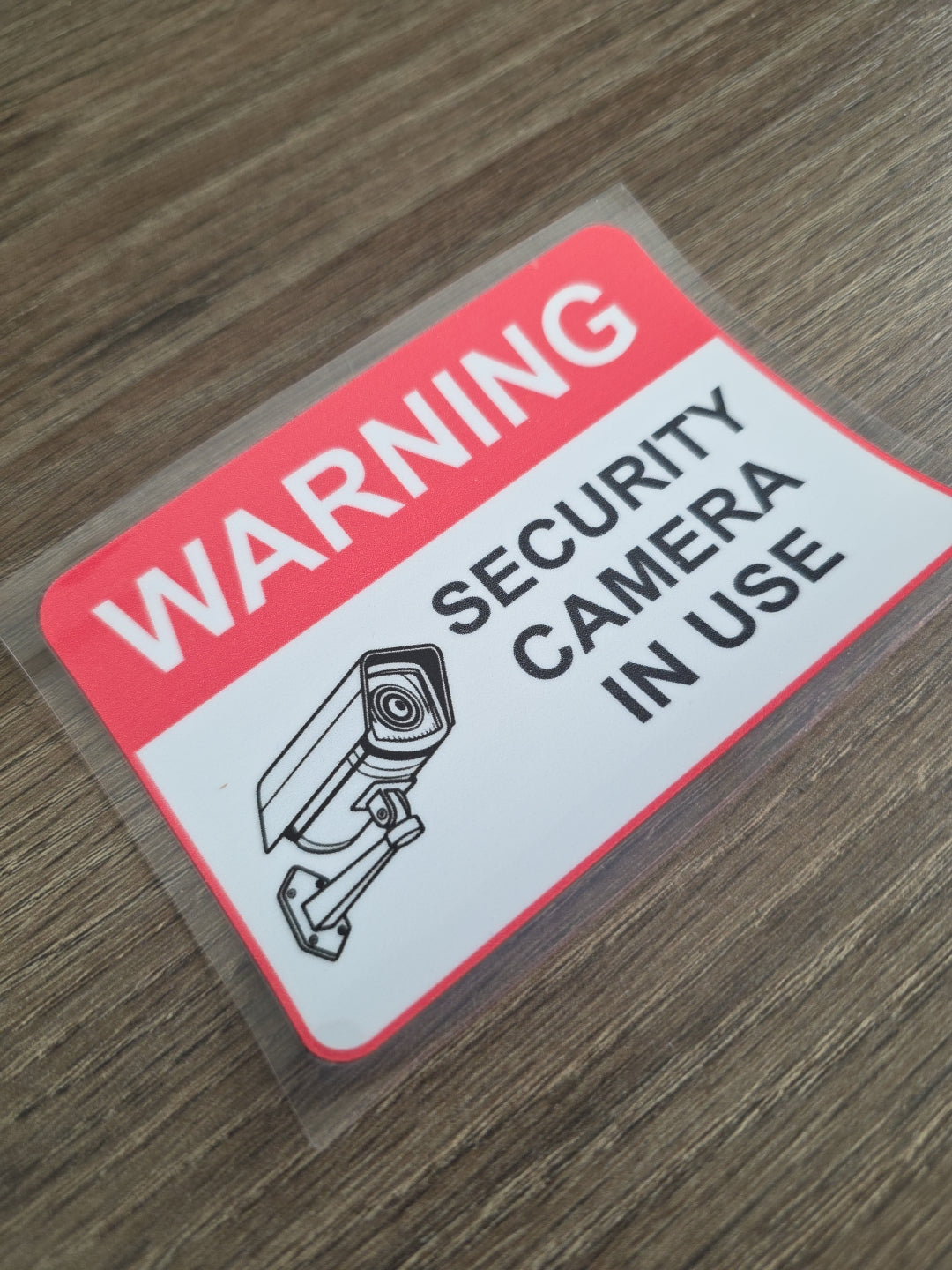 4x Security Video Surveillance – 4.23 x 3 UV DTF Warning Decals (4 Pack)