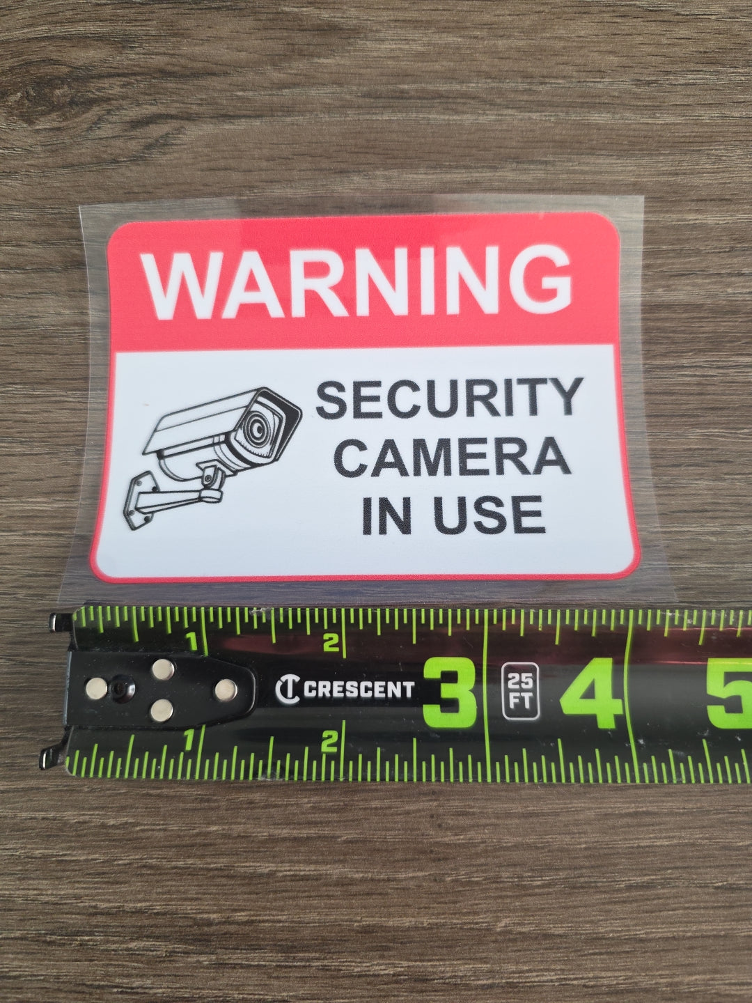 4x Security Video Surveillance – 4.23 x 3 UV DTF Warning Decals (4 Pack)