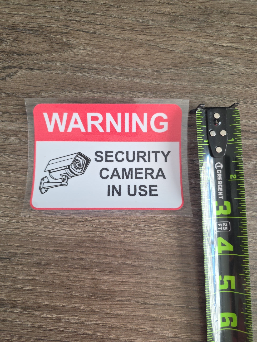 4x Security Video Surveillance – 4.23 x 3 UV DTF Warning Decals (4 Pack)