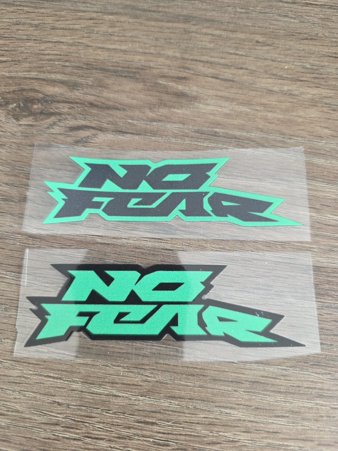 NO FEAR Outlined Raised UV DTF Decal Sticker Waterproof High Quality 4in